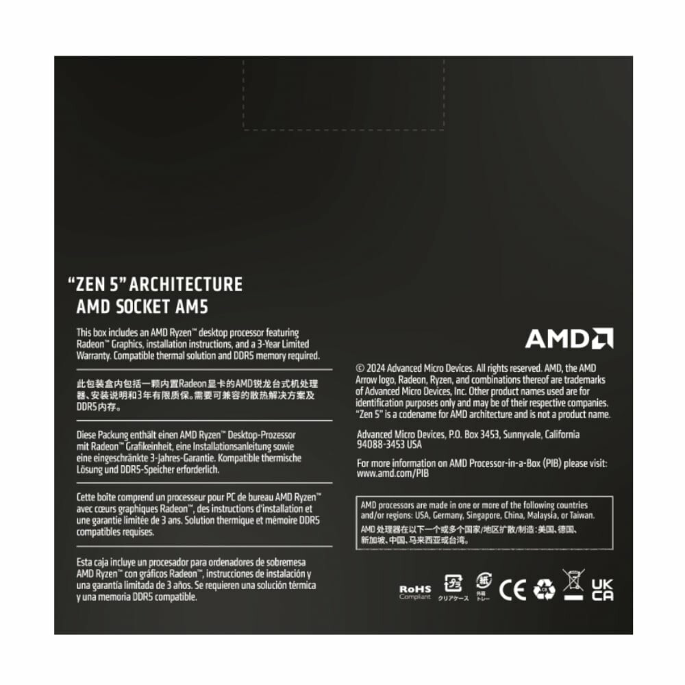 AMD RYZEN 5 9600X 6-Core 3.9GHz AM5 CPU