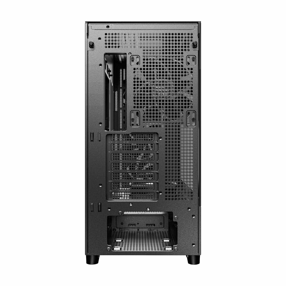 Antec FLUX ATX WOOD Mid Tower Gaming Chassis – Black