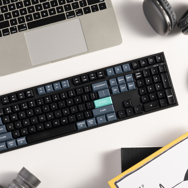 Keychron B36 100% Layout Wireless Keyboard and Mouse Combo – Black/Green