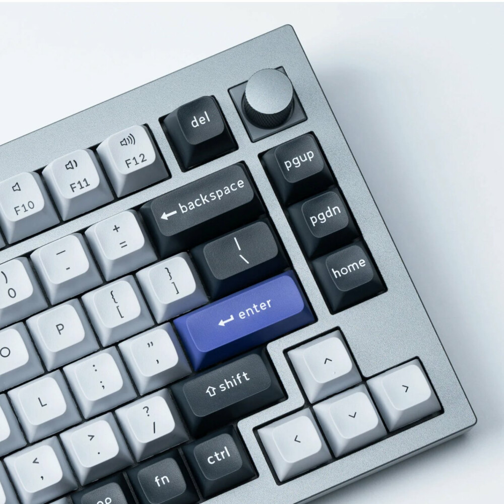 Keychron Double Shot KSA PBT Keycap Set - Dark Grey/White Smoke