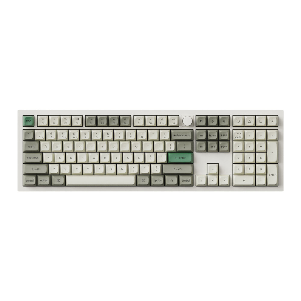 Keychron Q6 Max QMK/VIA Wireless Custom Mechanical Keyboard KSA Gateron Red Jupiter Switches - Shell White