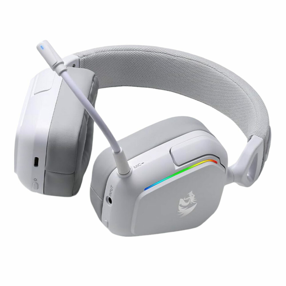 Redragon H868 RGB Wireless Gaming Headset - White
