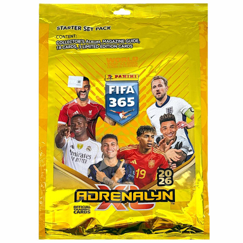 FIFA World Collection 365 2026 Starter Pack - 3 packets. 1 binder. 1 guide. 3 Limited Edition Card